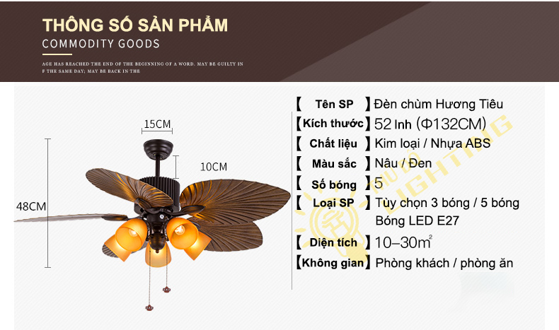 Quạt trần đèn
