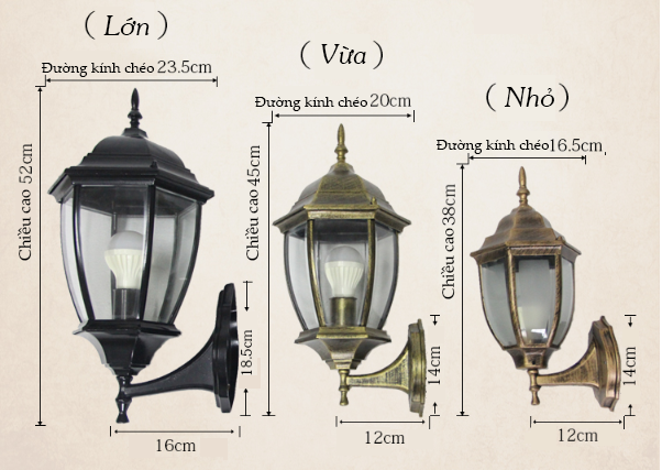 Lựa chọn kích thước đèn treo tường dựa trên mục đích sử dụng