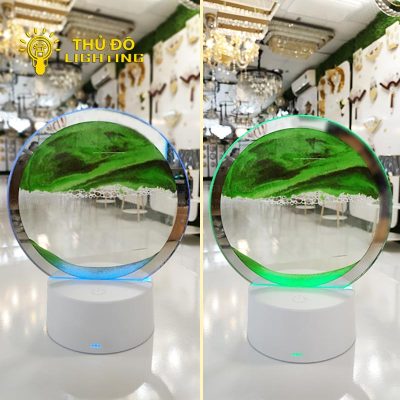 Đèn Tranh Cát Chuyển Động 3D - Xanh Lá Thủ Đô Đèn