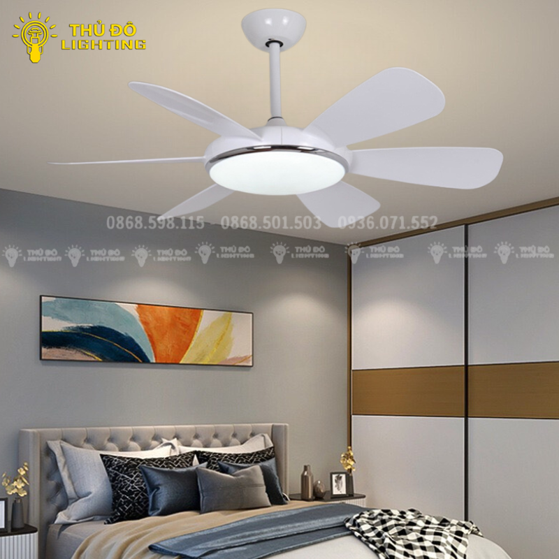 Quạt Trần Đèn 6 Cánh Trắng Skyled Fan66 - QT17