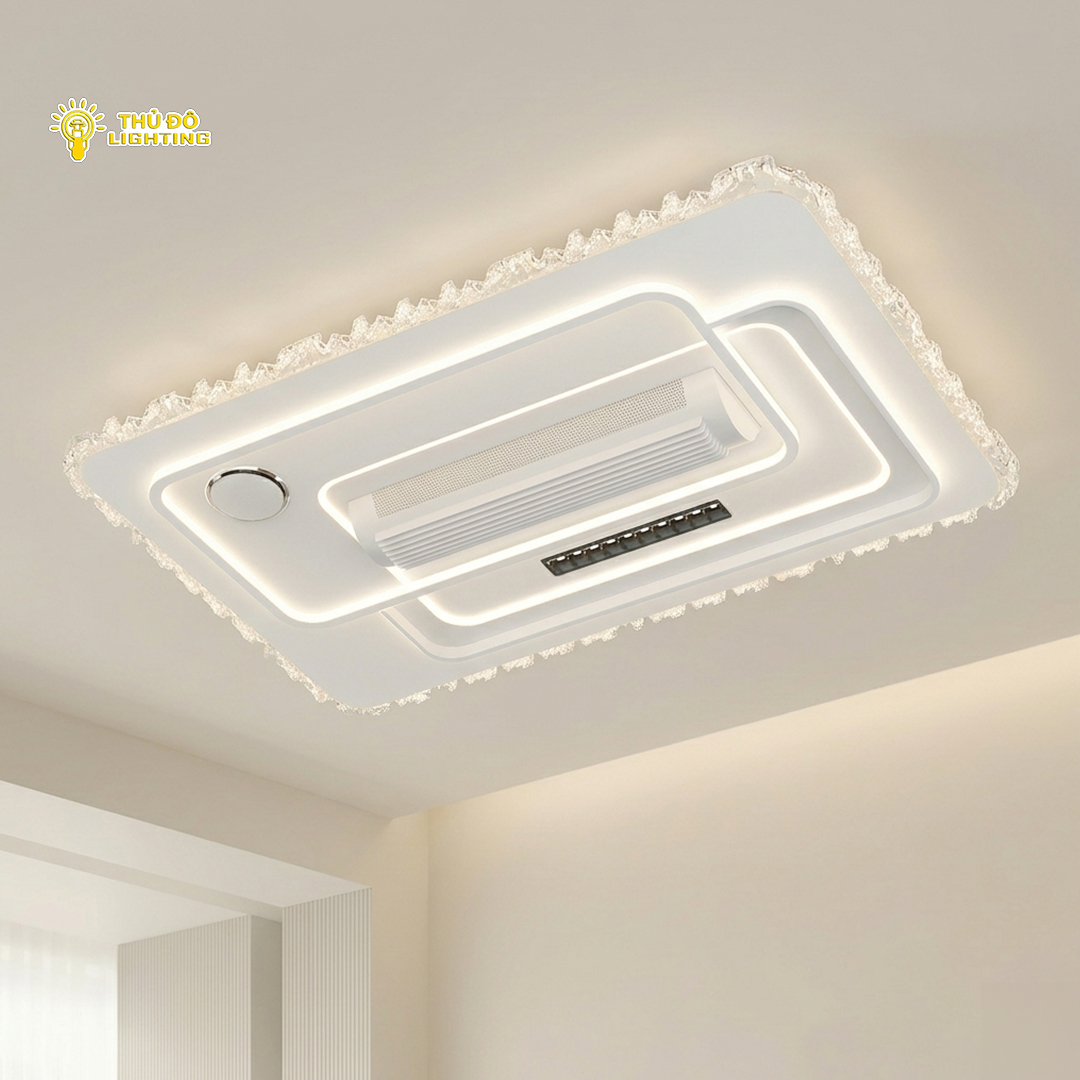 Đèn Quạt Ốp Trần Chữ Nhật FS-995